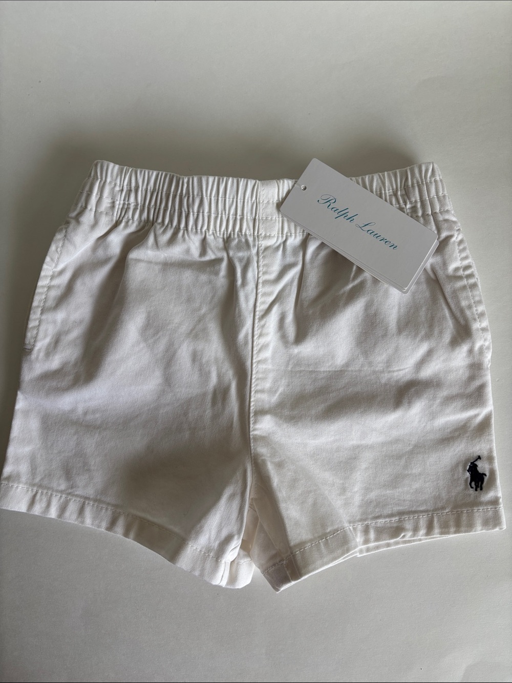 NWT Ralph Lauren Boy Baby Toddler White Shorts Size 12 Months